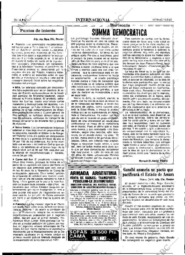 ABC MADRID 16-08-1985 página 20