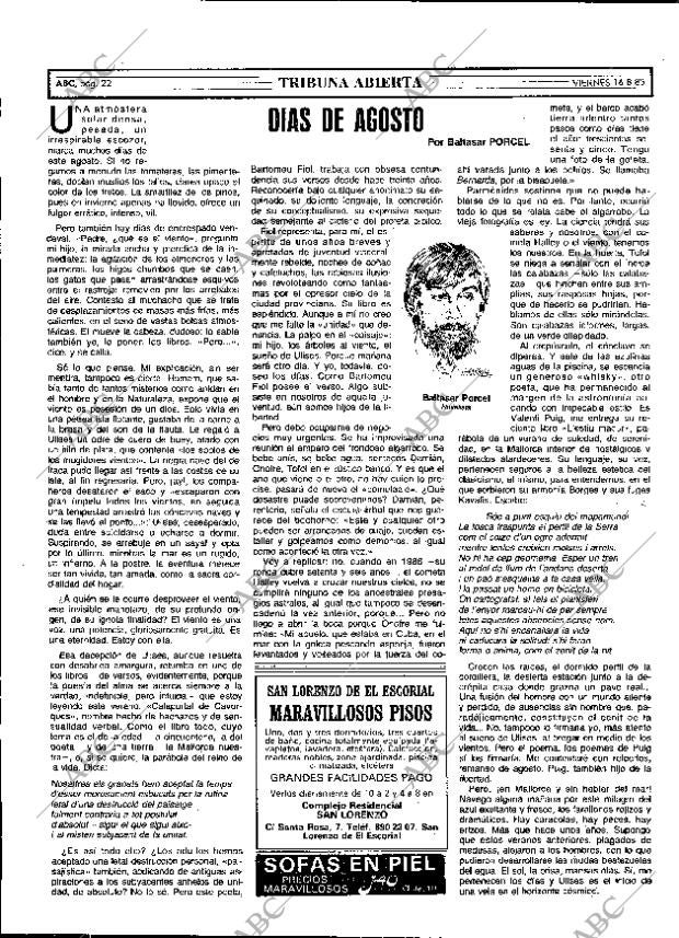 ABC MADRID 16-08-1985 página 22