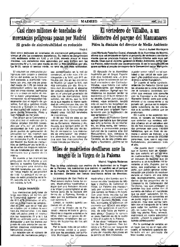 ABC MADRID 16-08-1985 página 23