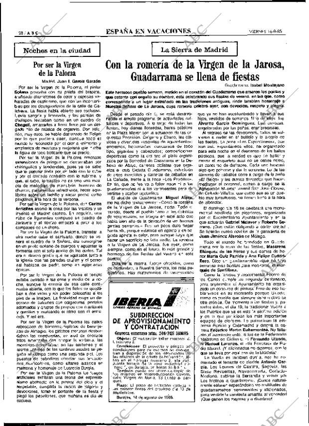 ABC MADRID 16-08-1985 página 28