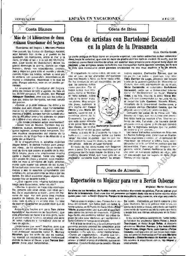 ABC MADRID 16-08-1985 página 29