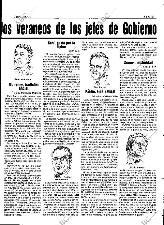 ABC MADRID 16-08-1985 página 37