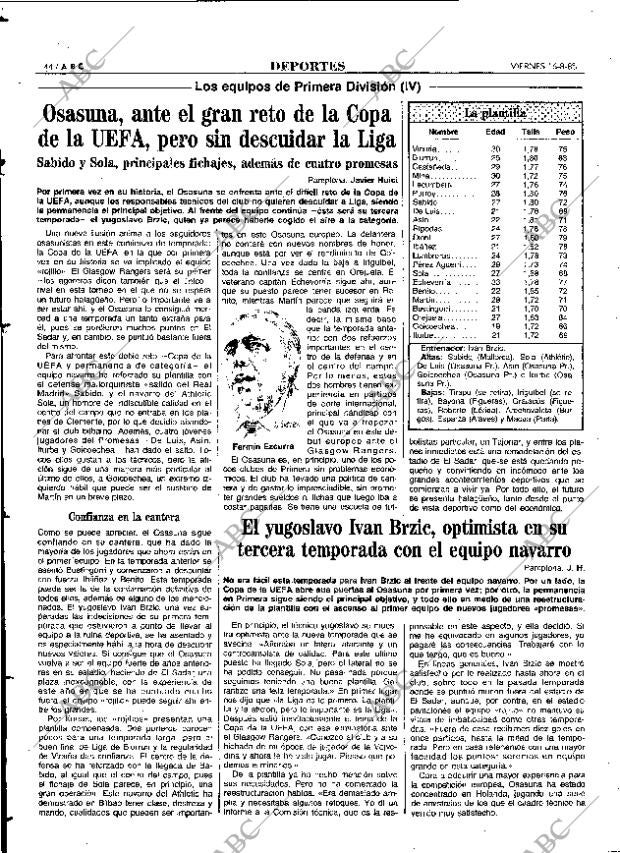 ABC MADRID 16-08-1985 página 44