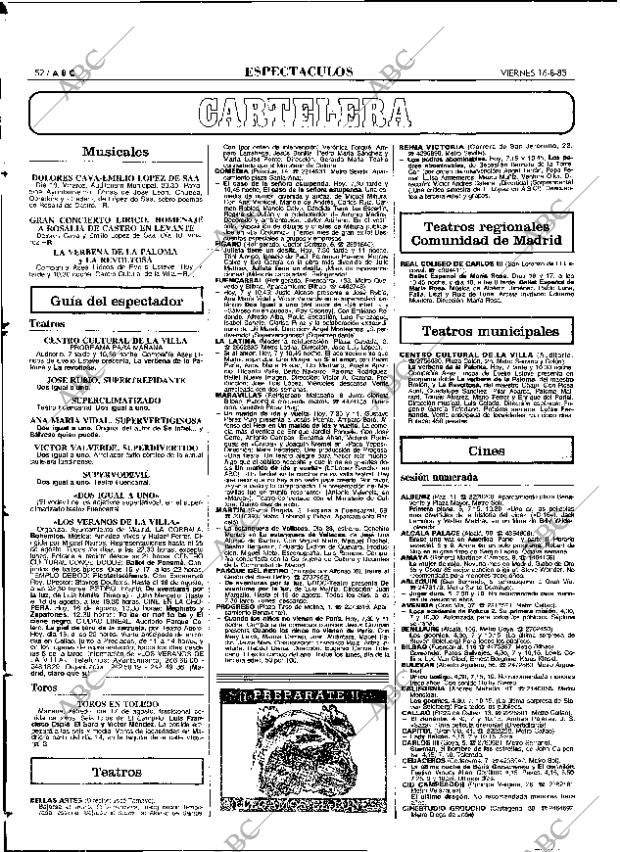 ABC MADRID 16-08-1985 página 52