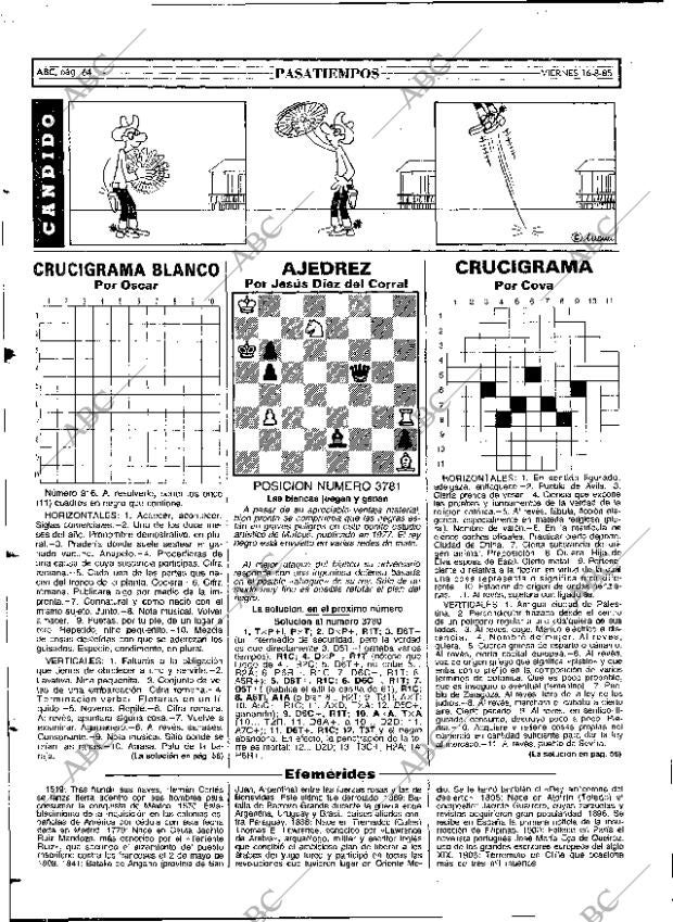 ABC MADRID 16-08-1985 página 64