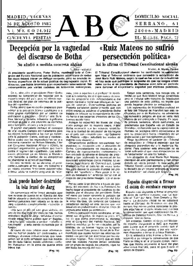 ABC MADRID 16-08-1985 página 9