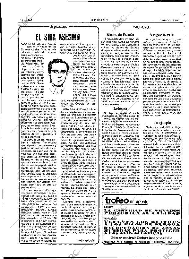 ABC MADRID 17-08-1985 página 12