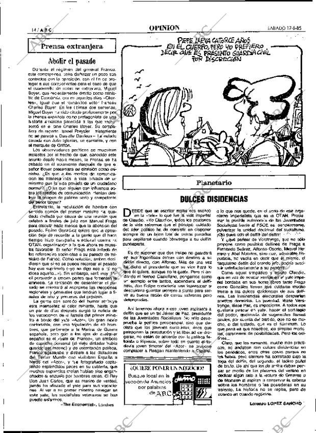 ABC MADRID 17-08-1985 página 14