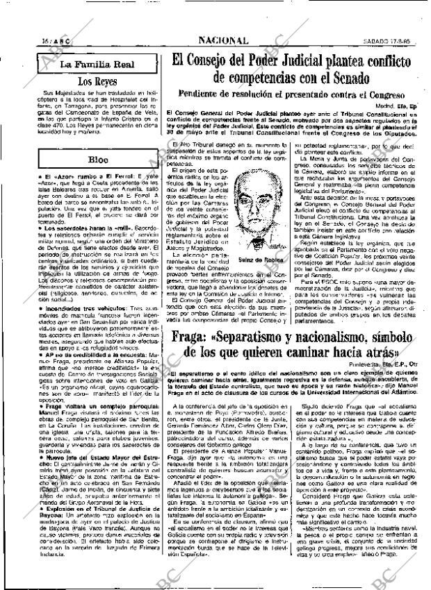 ABC MADRID 17-08-1985 página 16