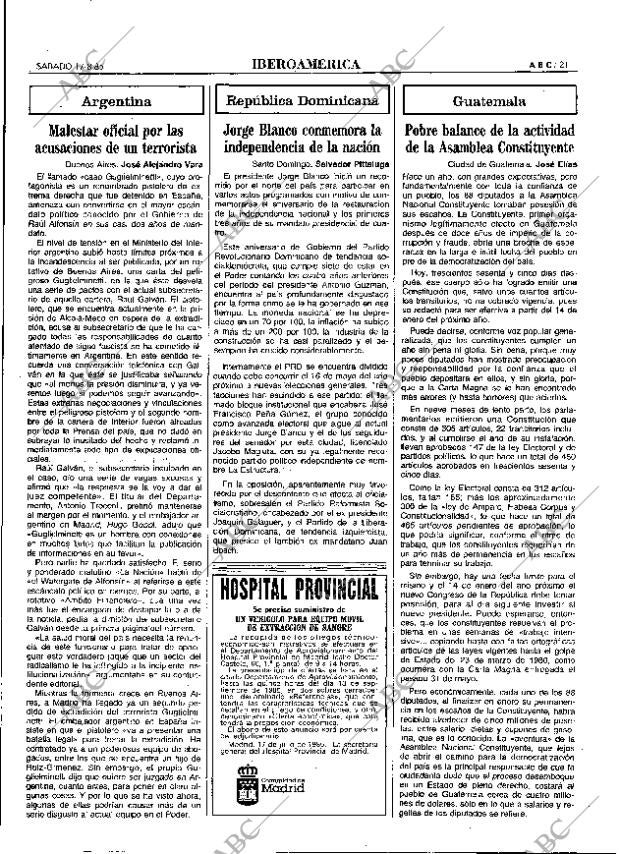 ABC MADRID 17-08-1985 página 21