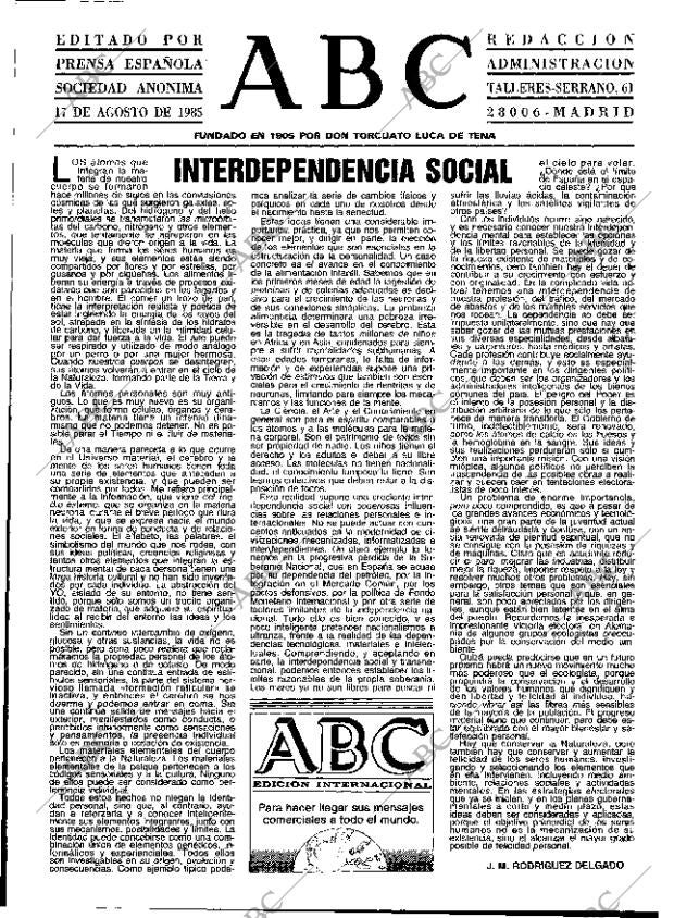 ABC MADRID 17-08-1985 página 3