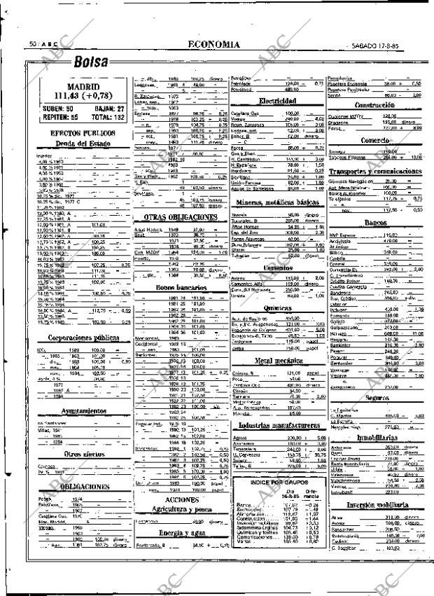 ABC MADRID 17-08-1985 página 50