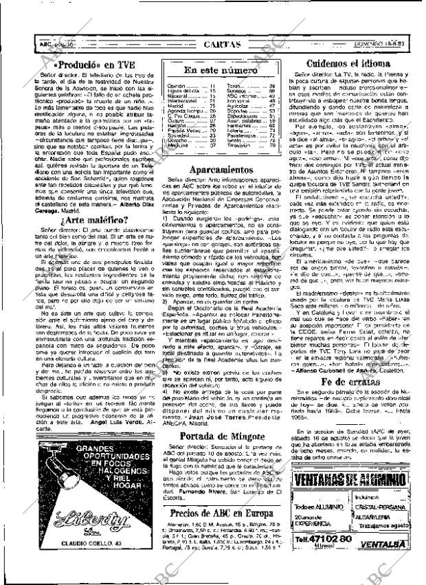 ABC MADRID 18-08-1985 página 10