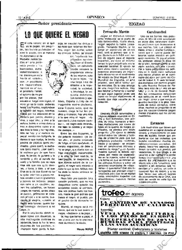 ABC MADRID 18-08-1985 página 12