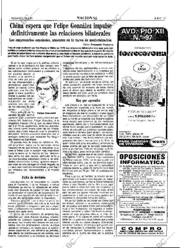 ABC MADRID 18-08-1985 página 17