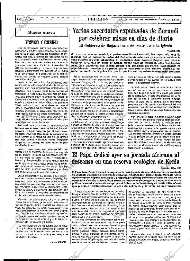 ABC MADRID 18-08-1985 página 28