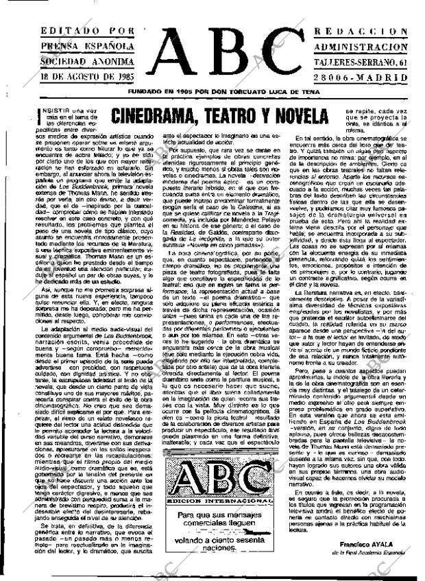 ABC MADRID 18-08-1985 página 3