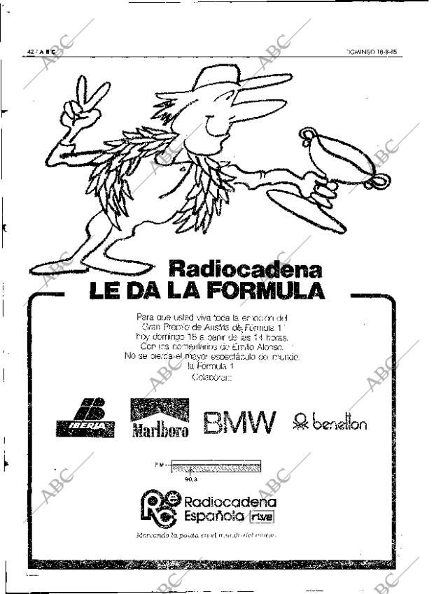 ABC MADRID 18-08-1985 página 42