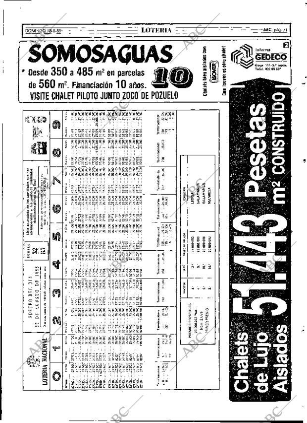 ABC MADRID 18-08-1985 página 71