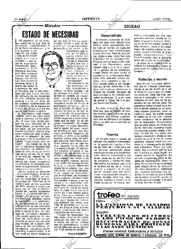 ABC MADRID 19-08-1985 página 12