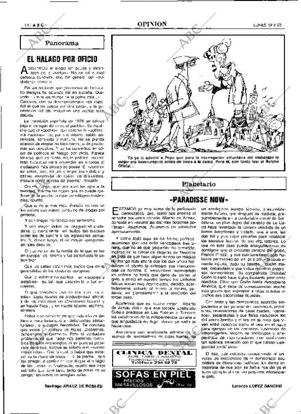 ABC MADRID 19-08-1985 página 14