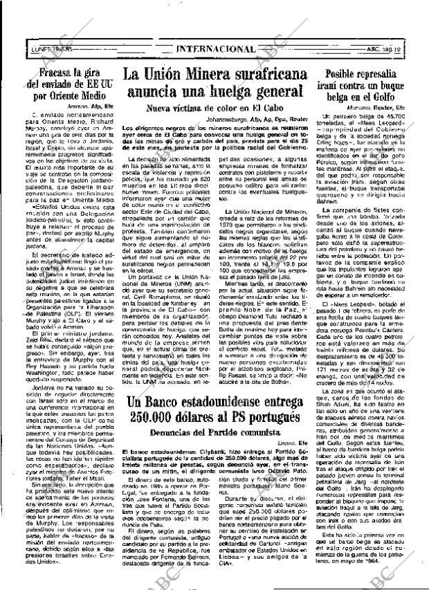 ABC MADRID 19-08-1985 página 19
