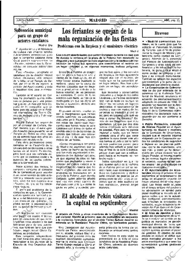 ABC MADRID 19-08-1985 página 23