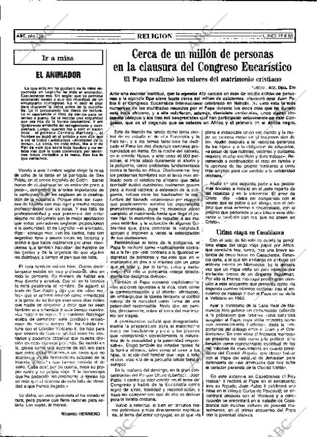 ABC MADRID 19-08-1985 página 26