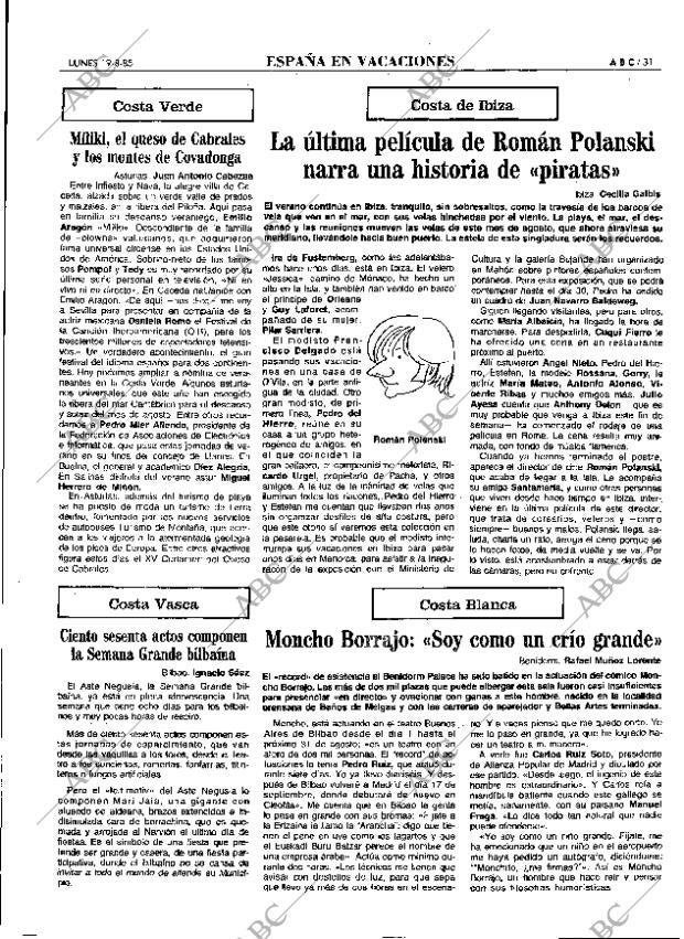 ABC MADRID 19-08-1985 página 31