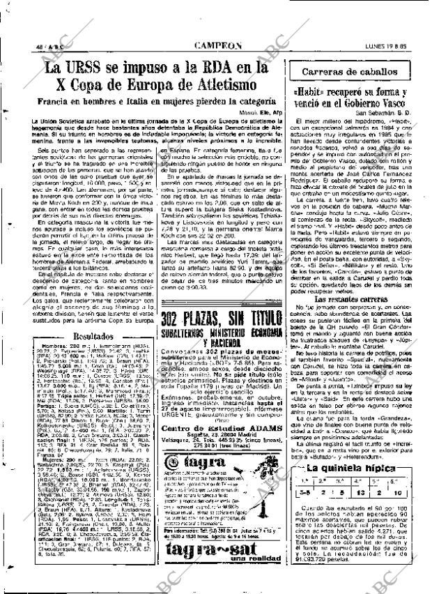 ABC MADRID 19-08-1985 página 48