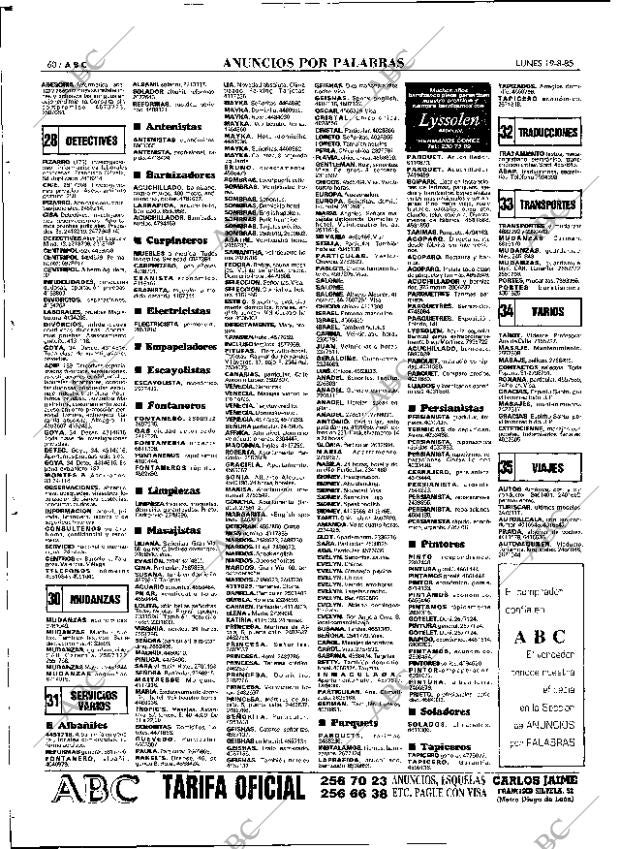 ABC MADRID 19-08-1985 página 60