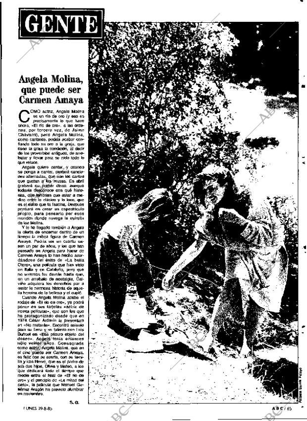 ABC MADRID 19-08-1985 página 65