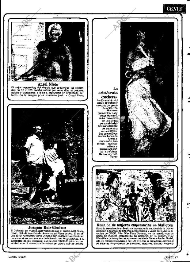ABC MADRID 19-08-1985 página 67