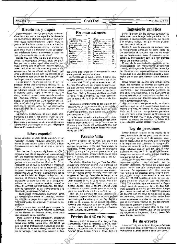 ABC MADRID 20-08-1985 página 10
