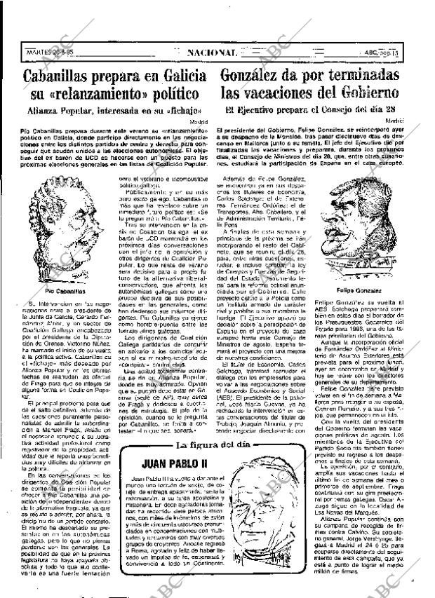 ABC MADRID 20-08-1985 página 15