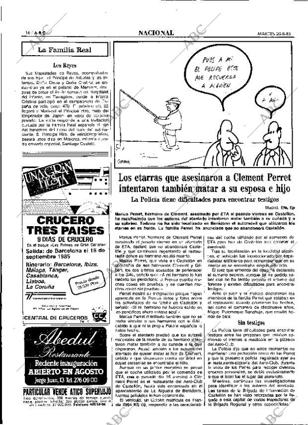 ABC MADRID 20-08-1985 página 16
