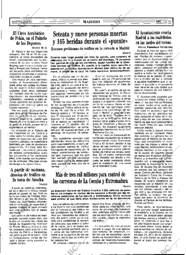 ABC MADRID 20-08-1985 página 25