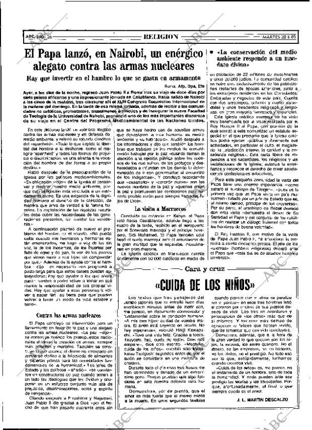 ABC MADRID 20-08-1985 página 26
