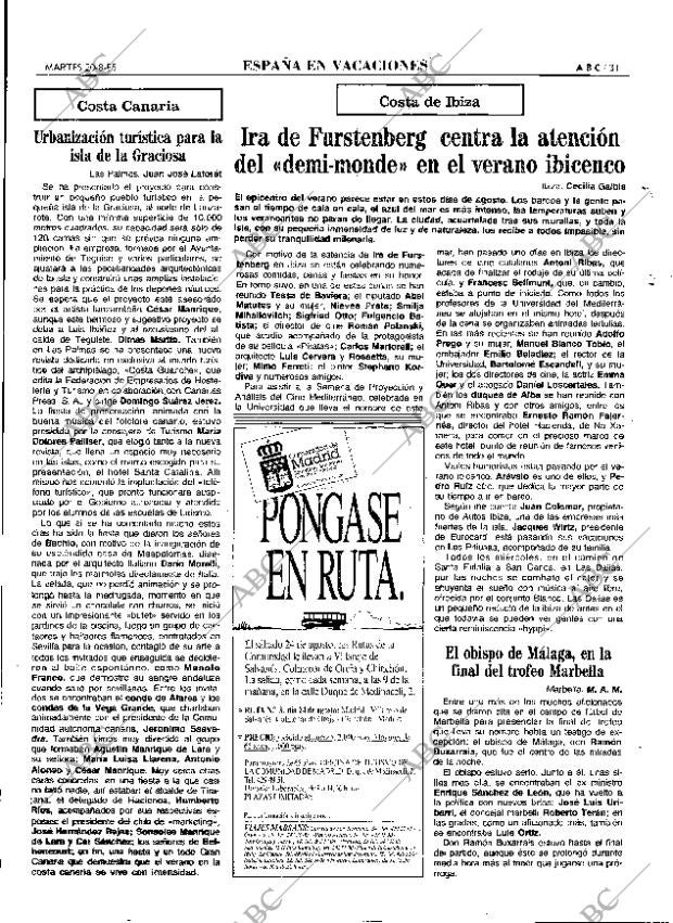 ABC MADRID 20-08-1985 página 31