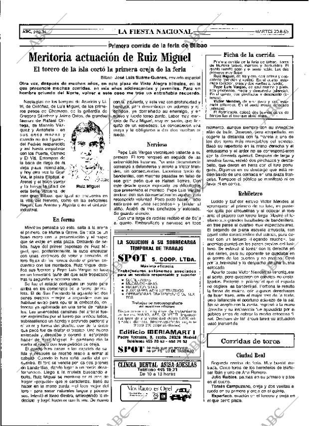 ABC MADRID 20-08-1985 página 34