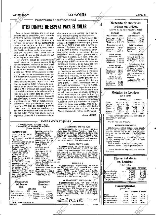 ABC MADRID 20-08-1985 página 43