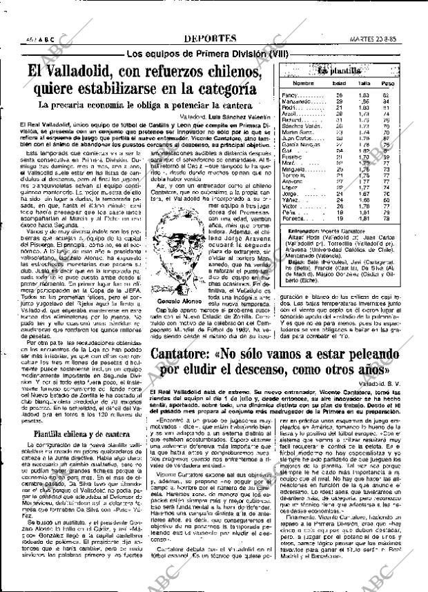 ABC MADRID 20-08-1985 página 46