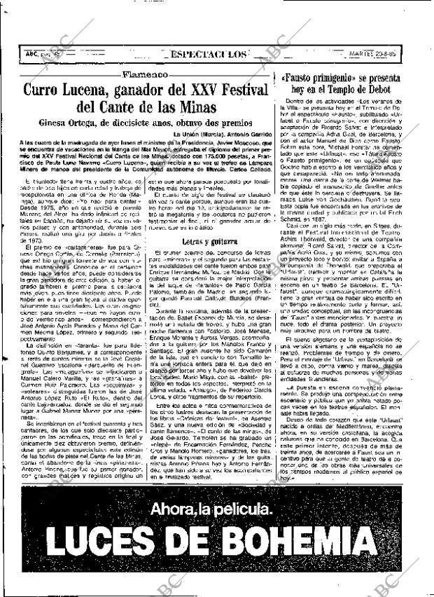 ABC MADRID 20-08-1985 página 48