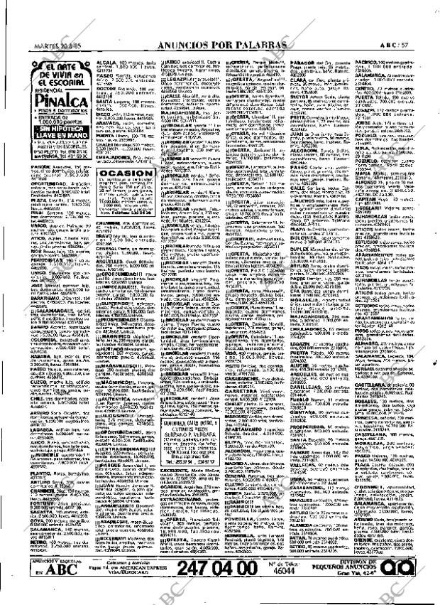 ABC MADRID 20-08-1985 página 57