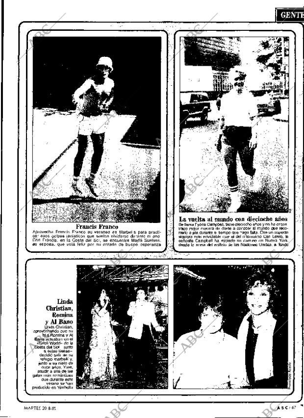 ABC MADRID 20-08-1985 página 67