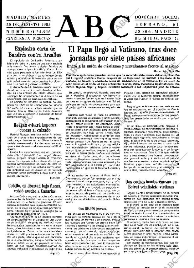 ABC MADRID 20-08-1985 página 9