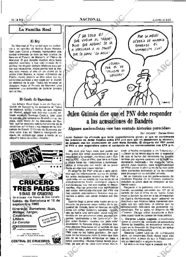 ABC MADRID 22-08-1985 página 16