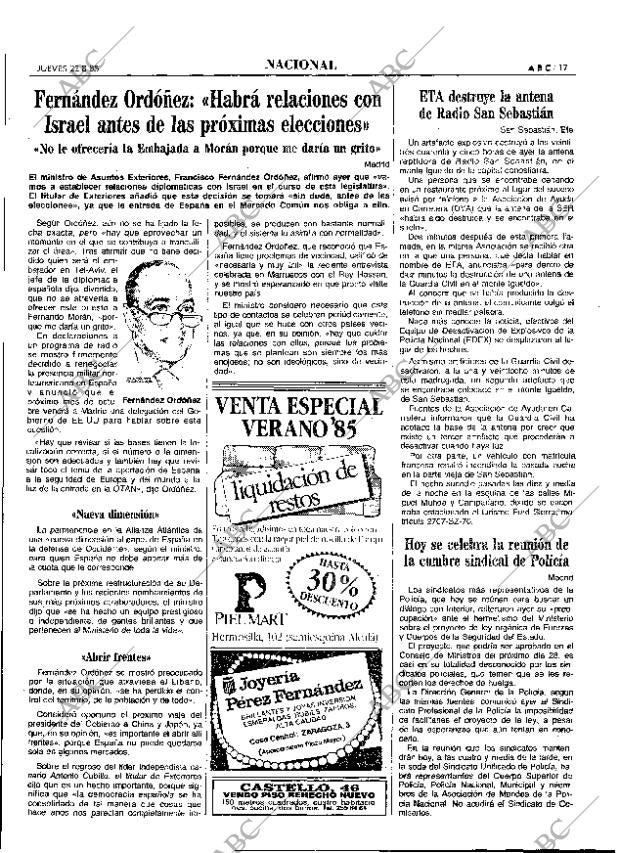 ABC MADRID 22-08-1985 página 17
