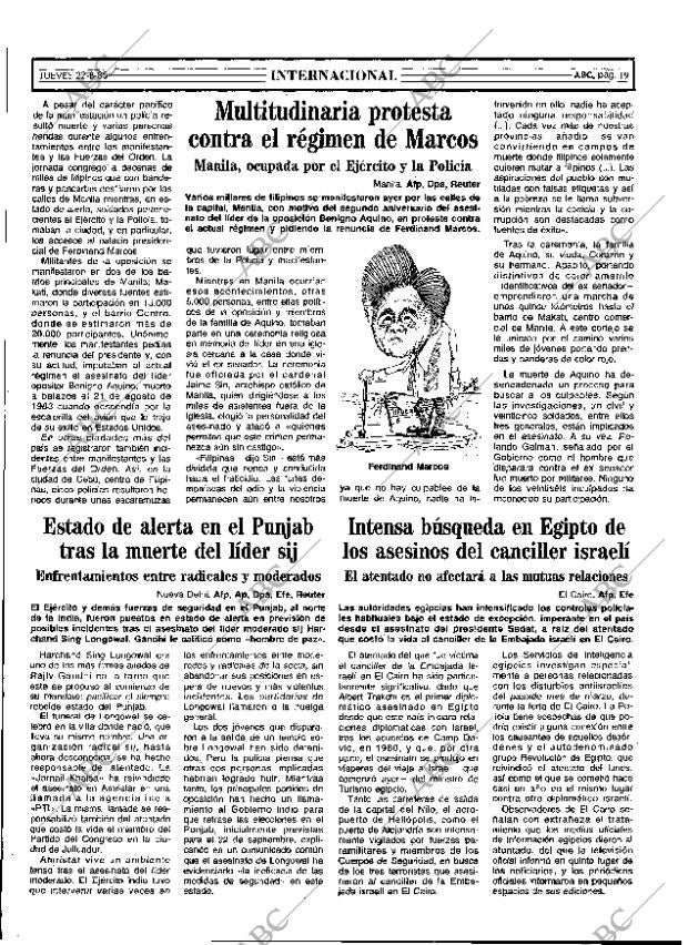 ABC MADRID 22-08-1985 página 19