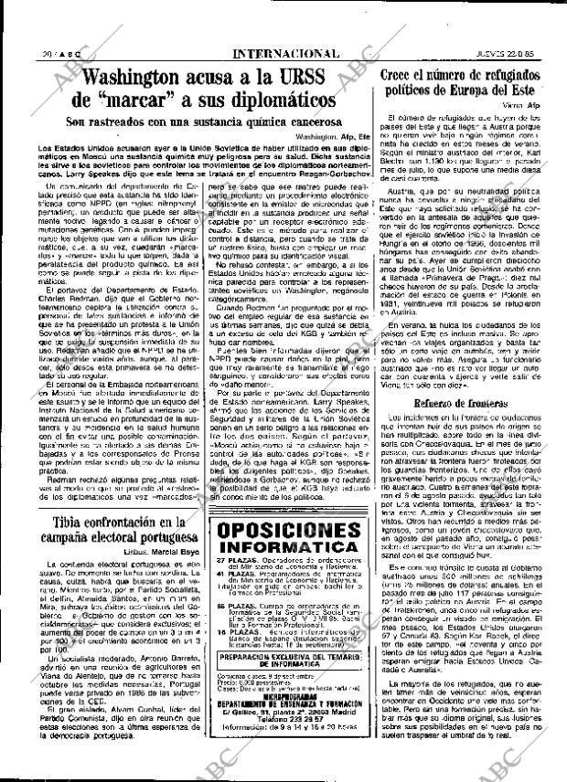 ABC MADRID 22-08-1985 página 20